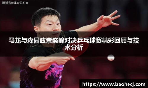 马龙与森园政崇巅峰对决乒乓球赛精彩回顾与技术分析
